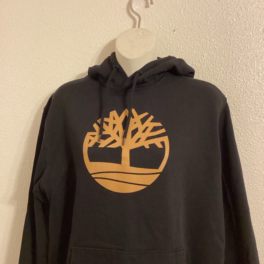 Black Hoodie With Gold Tree Logo